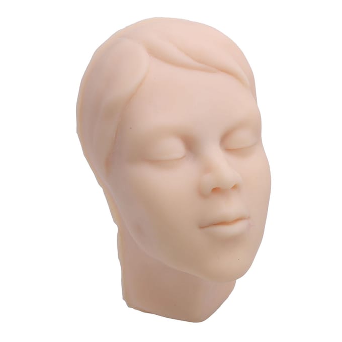 1:1 Mannequin Gezicht Model Student Estheticus Siliconen Hoofd Model voor Micro Plastic Onderwijs beige