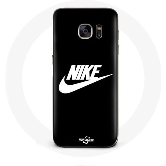 Coque - MANIACASE - Samsung Galaxy S7 Edge - Souple - Nike Logo - Noir/Blanc blanc
