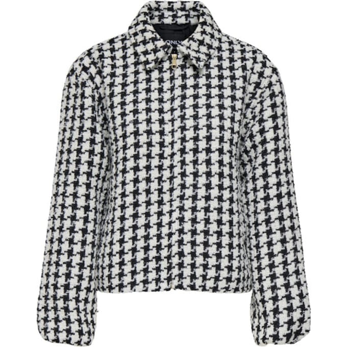 Only Jas Onlflorance Boucle Zip Jacket Otw 15357739 Black/birch Dames Maat - M