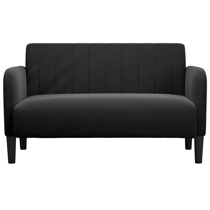 vidaXL - Loveseat - bank - 109 - cm - fluweel - zwart