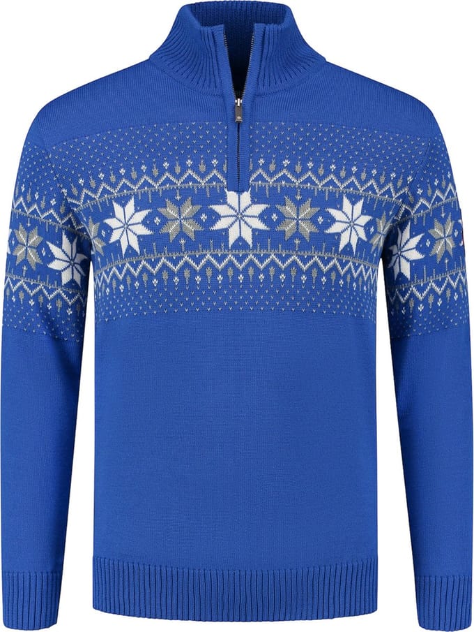 John Brilliant, Noorse Heren Pullover Merino, Blauw