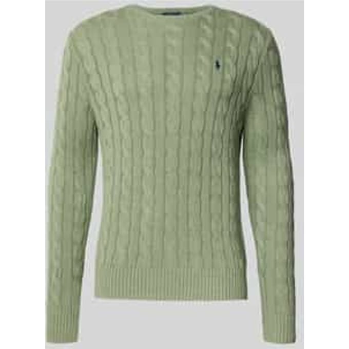 Gebreide pullover met labelstitching