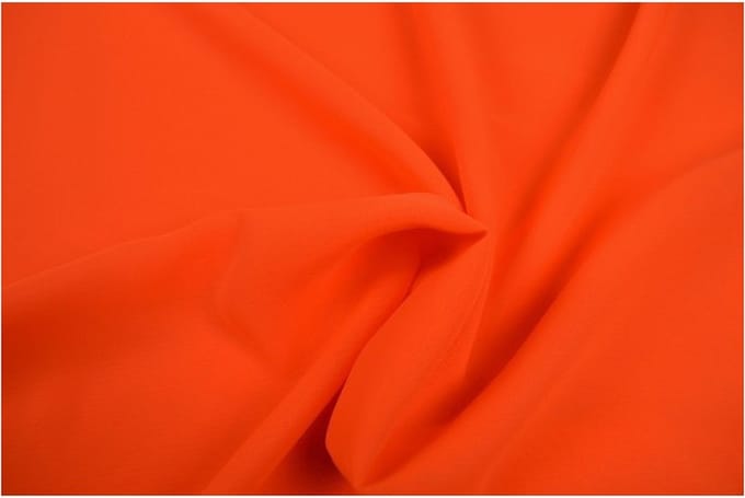 Chiffon stof - Donker oranje - 1 meter - Per meter - 150cm breed