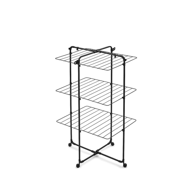 Brabantia HangOn Droogtoren - 23 m - Inklapbaar Wasrek - Matt Black