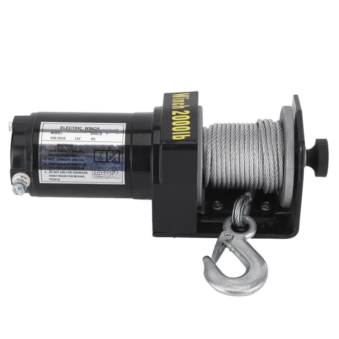12V Elektrische Lier 2000lbs Laadvermogen Afstandsbediening Hoogrendementslier voor ATV UTV Auto Vrachtwagen