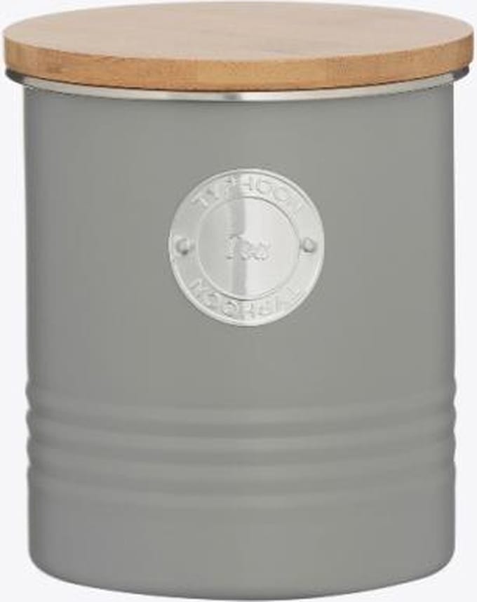 Typhoon Living voorraaddoos voor thee grijs ø 12cm H 14cm