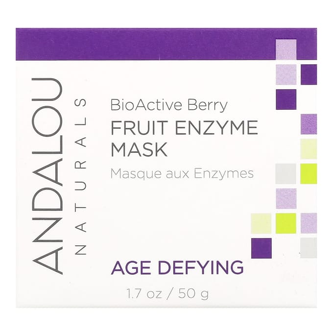Andalou Naturals, Bioactive Berry, Fruit Enzyme Beauty Mask, Anti-Aging, 1.7 oz (50 g) white