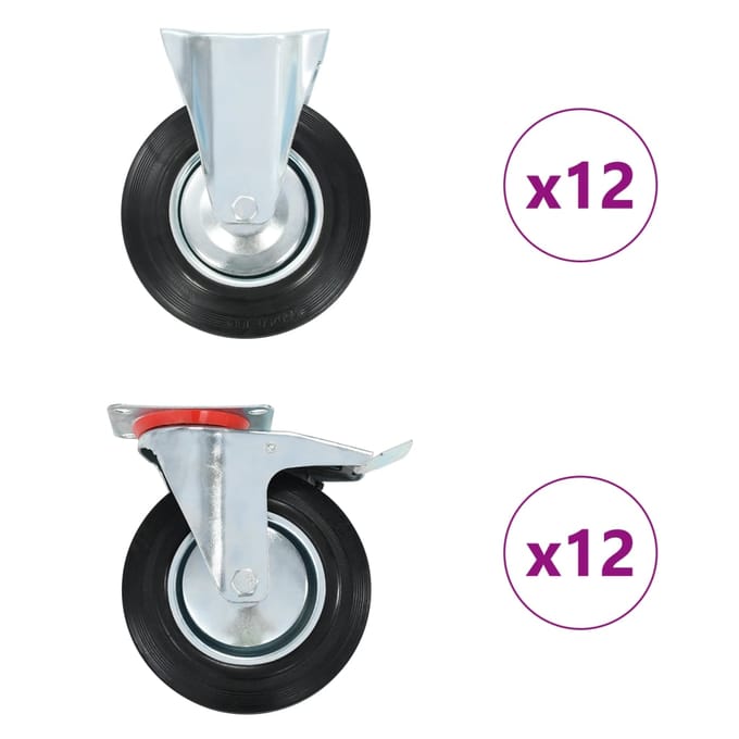 vidaXL 24 st Wielen 200 mm