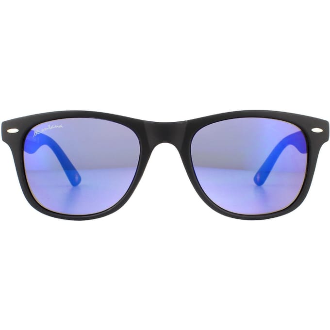 Montana Zonnebril MS10 Mat Zwart Rubbertouch Revo Blauw