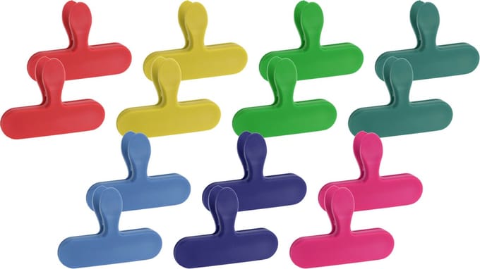 Excellent Houseware vershoudklemmen/vershoudclips - 14x - multicolor - kunststof