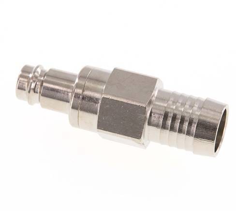 Vernikkeld Messing DN 10 Luchtkoppeling Insteeknippel 19 mm Slangpilaar Double Shut-Off