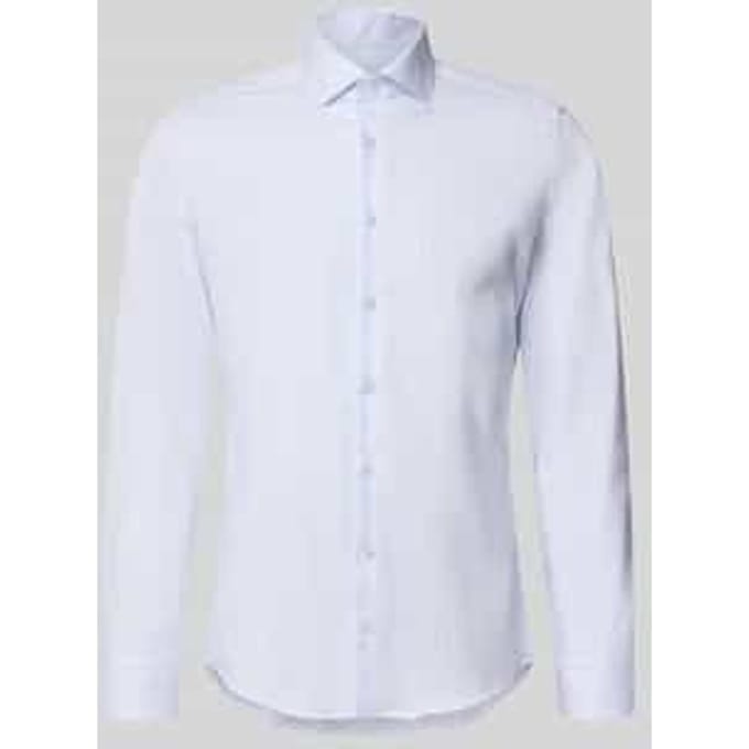 slim fit zakelijk overhemd van 100% katoen model 'Spread Kent'