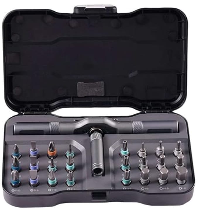 24 in 1 Multifunctionele Ratelsleutel en Schroevendraaier Set met Magnetische Bits