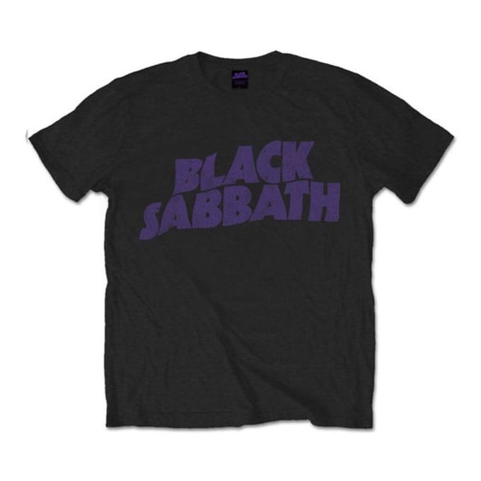 Black Sabbath - Wavy Logo Vintage Heren T-shirt - M - Zwart