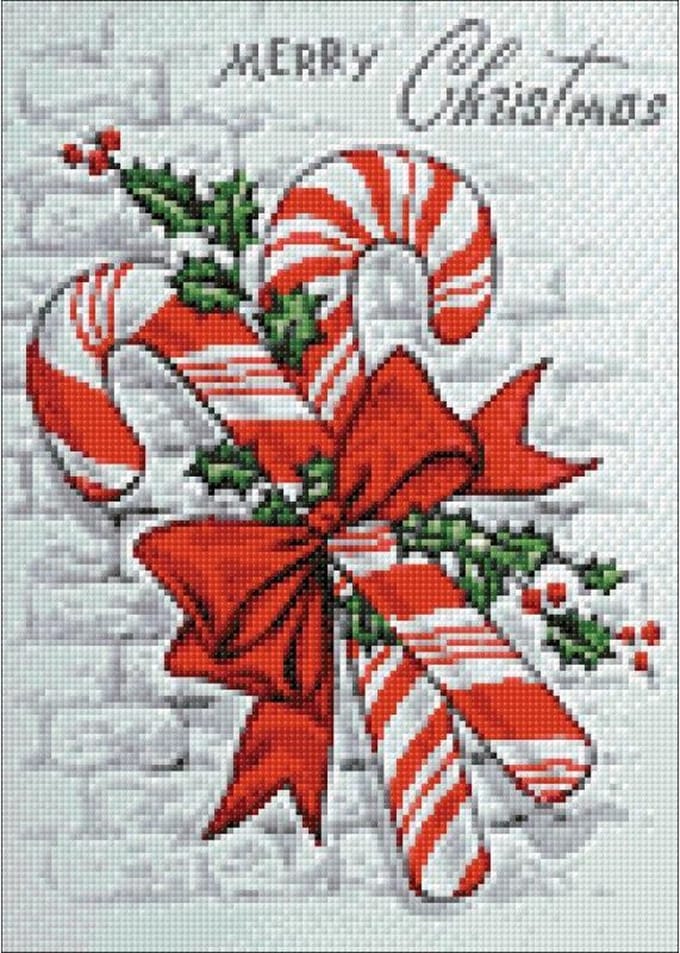Wizardi Diamond Painting Kit Christmas Candy WD2441