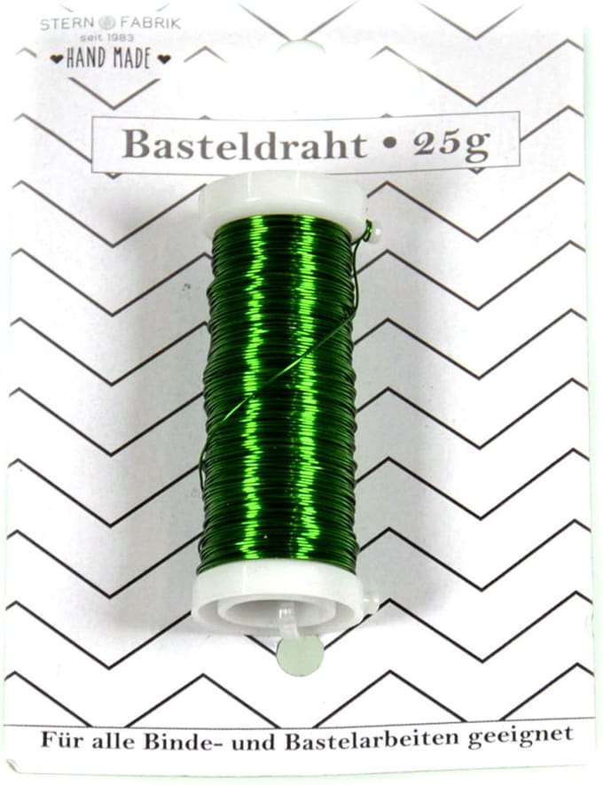 Stern Fabrik Binddraad/wikkeldraad - op rol - groen - 50 m x 0,35 mm - hobbydraad/bloemendraad