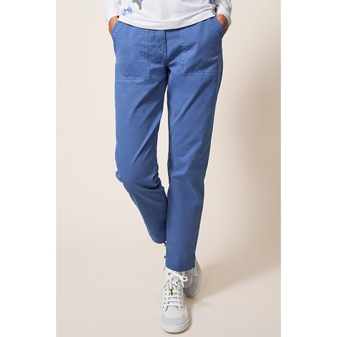 White Stuff Twister Chino Trouser Mid Blue Größe: 24 REGULAR | Chinos Outlet | Damen | Blau