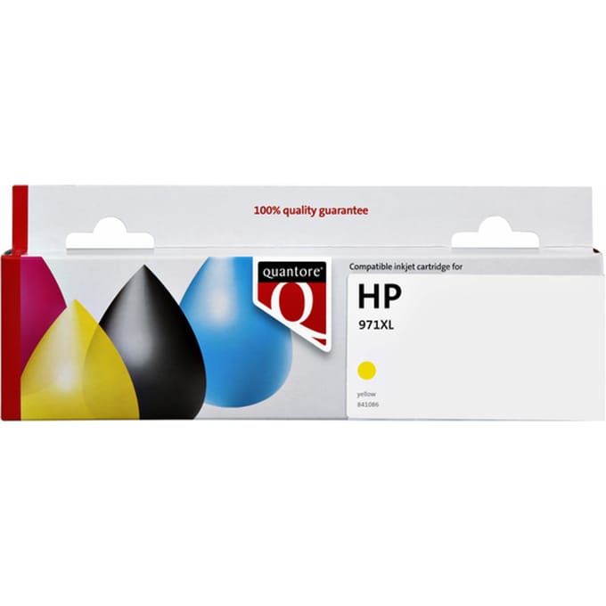 Inktcartridge Quantore alternatief tbv HP CN628AE 971XL geel HC