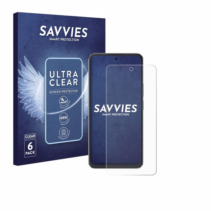 Savvies - Screenprotector voor Cubot Note 60 - Folie Beschermfolie transparant 6 Stuks