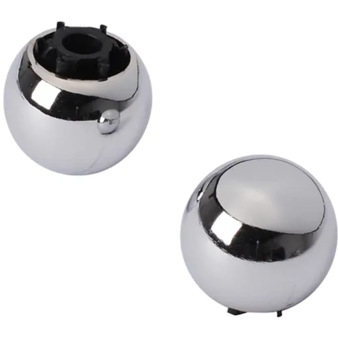 Decomode Gordijnknop Sphere Chroom 20mm - 2 Stuks