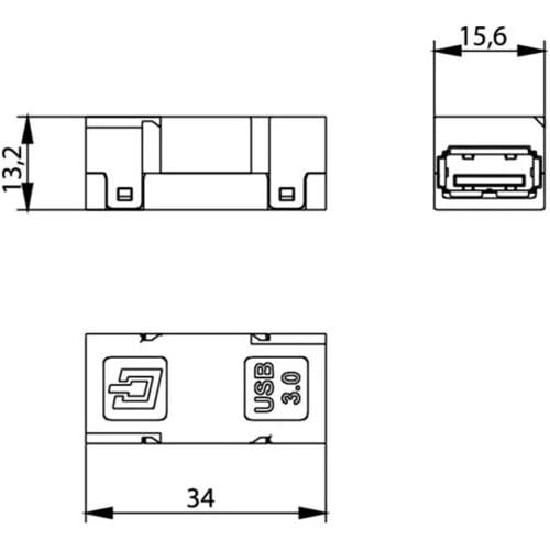 Telegärtner 100007535 Sensor/actuator connector Bus, recht 1 stuk(s) Piece