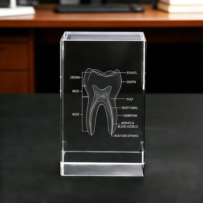 Dailygoods- Tandmodel 3D - Anatomisch Kristalmodel - Helder
