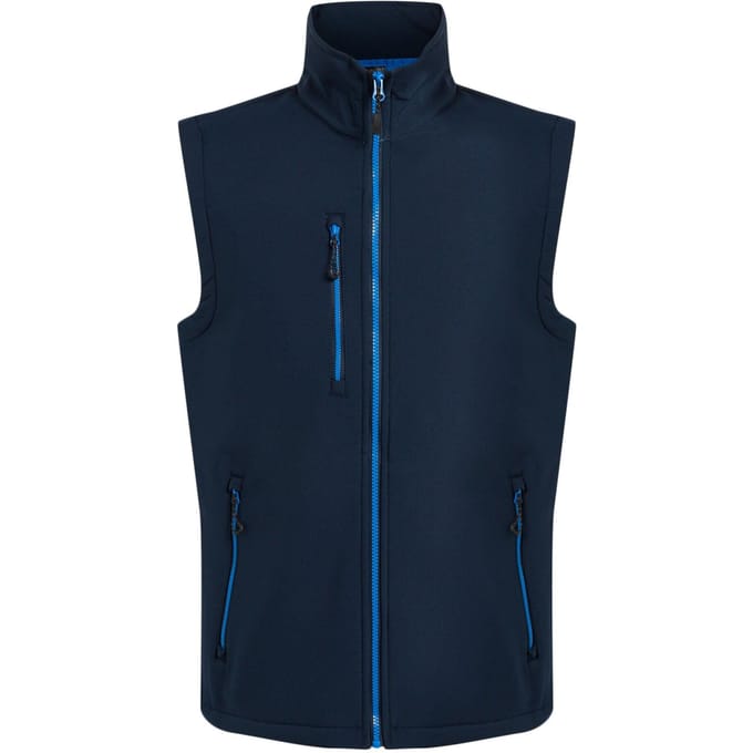 Regatta Heren Navigate Softshell 2-laags bodywarmer (Marine / Frans Blauw)