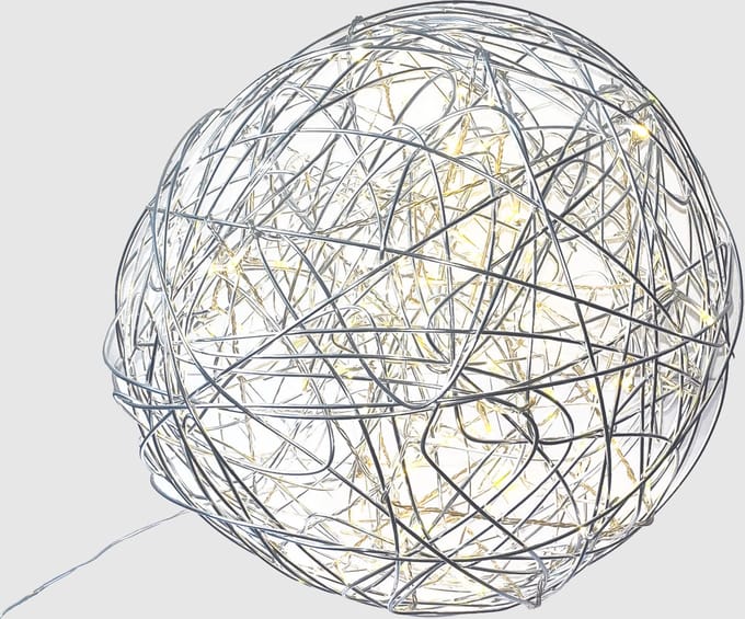 3D Kerstbal "Galax" met 100 LEDs - Zilver - ø37,5 cm