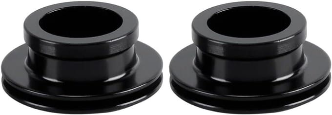 Eindkappen Asconverters - Fietsas Doppen - Fiets Stabiliteit - Aluminium Legering Constructie - 15 mm Binnendiameter - Zwart