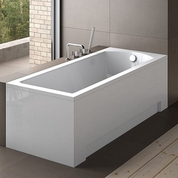 Badland MODERN ligbad 140 x 70 cm wit met baddrager