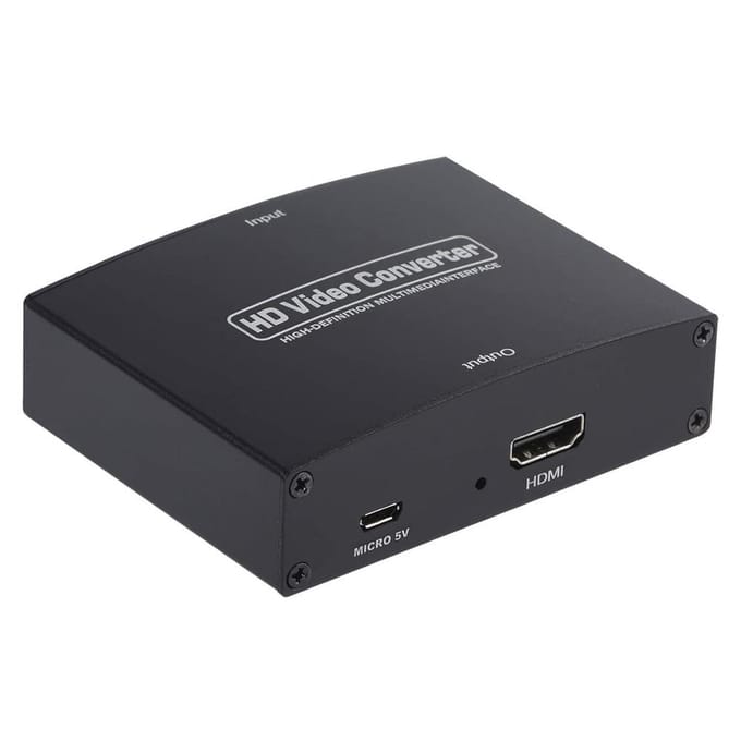 YPbPr naar HD-converter High-definition compatibiliteit Audiosynchronisatie 1080P HD Stabiel zwart