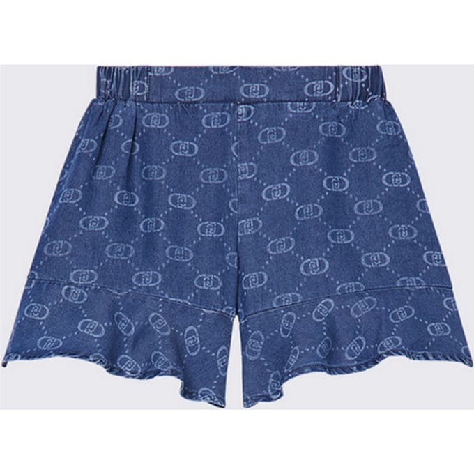 korte broek in denim blauw kind