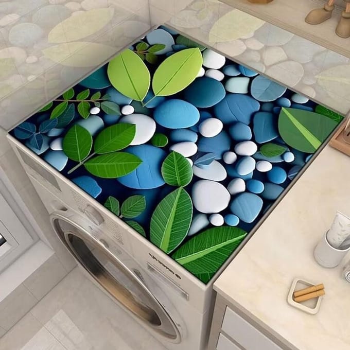 Beschermermat Wasmachine - Apparaatmat Droger - Apparaten Beschermen - Absorberend Sneldrogend - 60 x 65 cm - Grijs