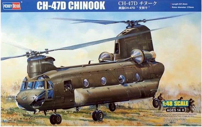 HobbyBoss Modelbouwpakket Militaire voertuigen - 81773 Chinook CH-47D Heli Plastic - 1:48 - Modelbouw