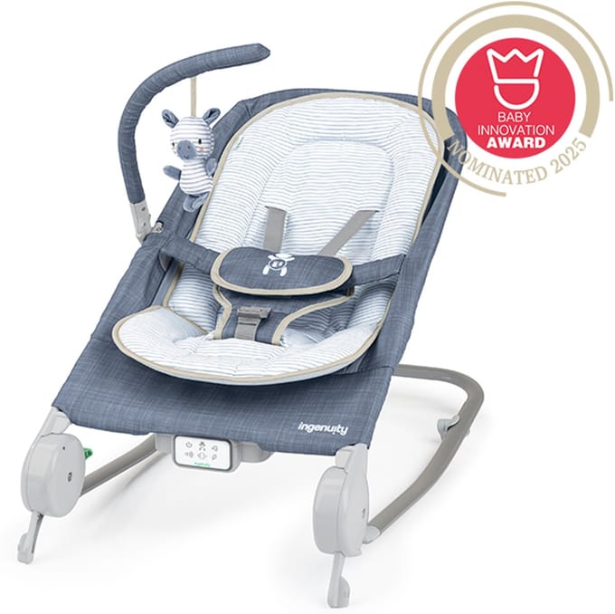 Ingenuity Happy Belly Rock-to-Bounce Massage Seat - Chambray