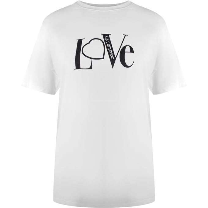 Love Moschino Dames/dames Katoenen T-shirt (Wit)