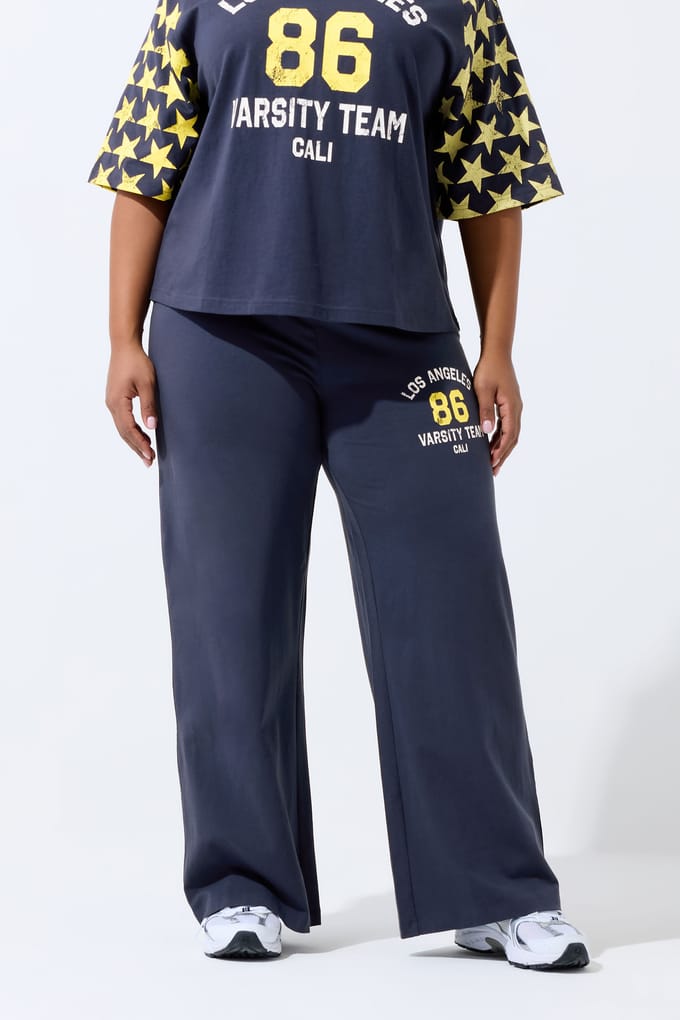 Limited Collection Marineblauwe '86' Legging Met Rechte Pijpen Size 48