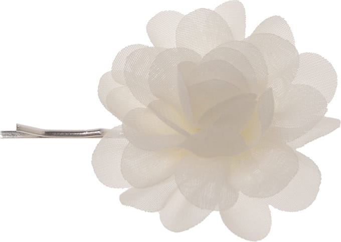 Schuifspeldje bloem ivoor