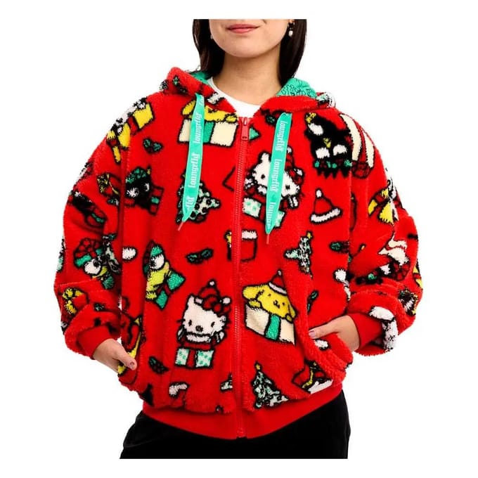 Loungefly Hello Kitty by Loungefly hooded jacket Winter Wonderland Size M Sweaters