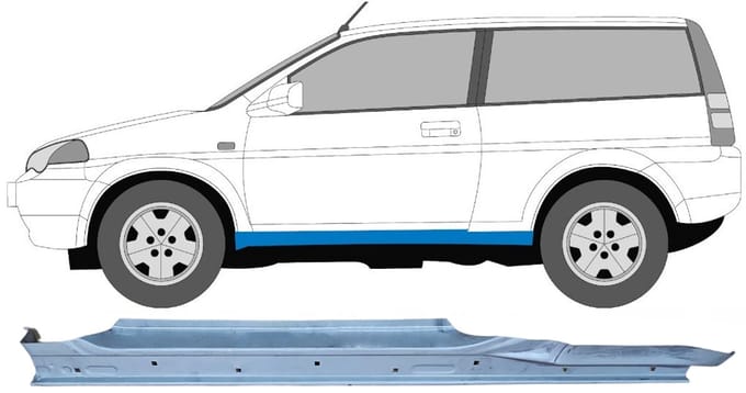 Volledige dorpel voor Honda HR-V 1999-2006 / Links