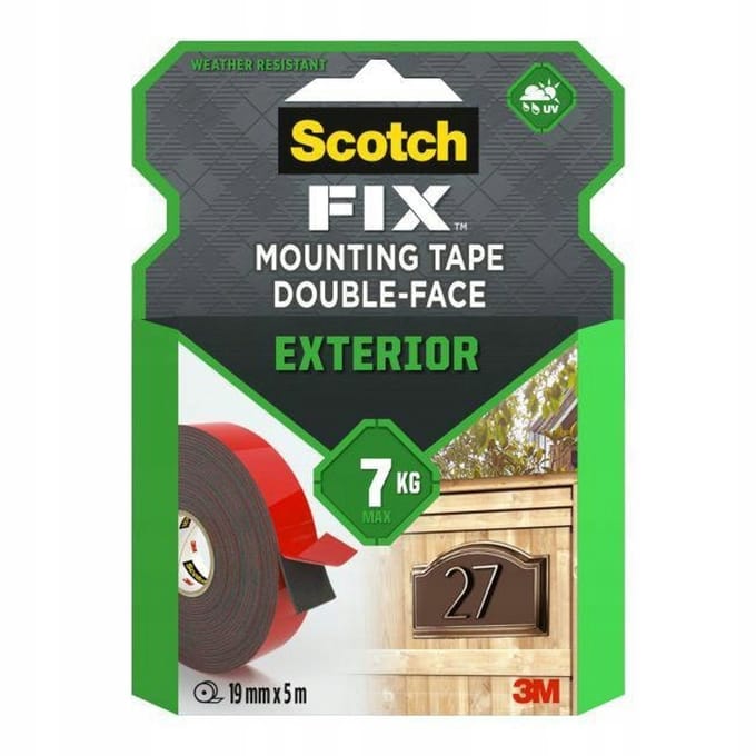 3M Scotch Dubbelzijdige Buitentape 19mm x 5m - Weerbestendig