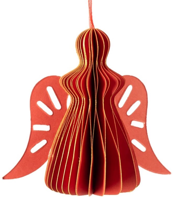 Papieren honeycomb engel rood