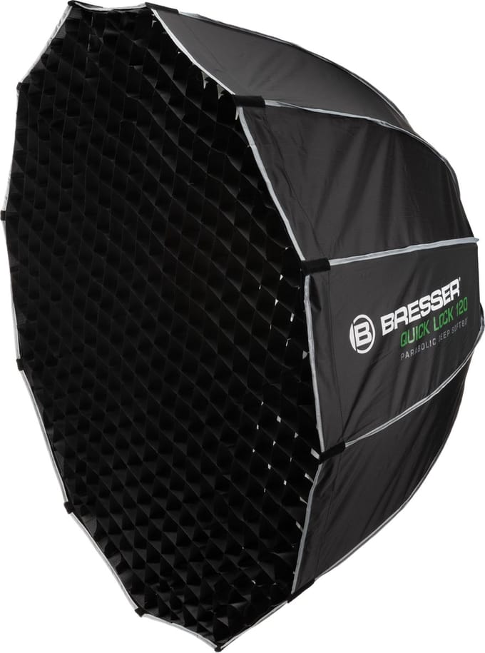 Bresser Softbox - Quick Lock Parabolische Softbox - Diameter 120 cm - Incl. Honeycomb Grid en Bowens Mount