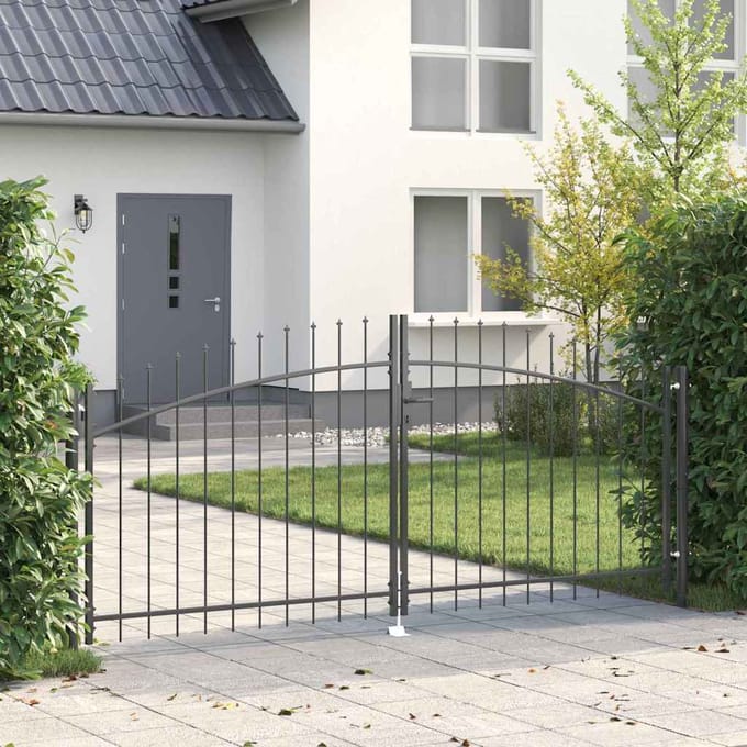 vidaXL - Dubbele - Heining - WOERDEN - 299,5 - x - 199,5 - cm - Staal - Vergrendelbaar