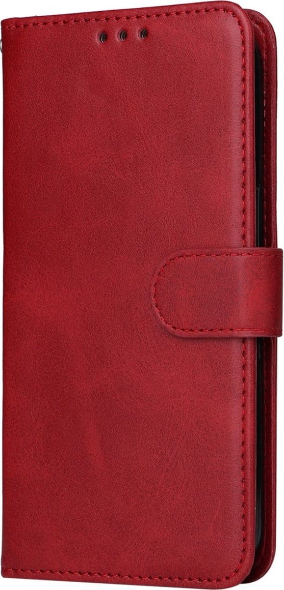 Peachy Bookcase Wallet kunstleer hoesje geschikt voor iPhone 14 Pro Max - rood
