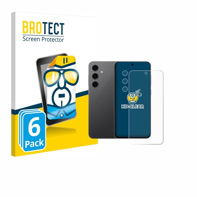 BROTECT - Screenprotector voor Samsung Galaxy S24 FE (Voor+Camera) - Folie Beschermfolie transparant 6 Stuks