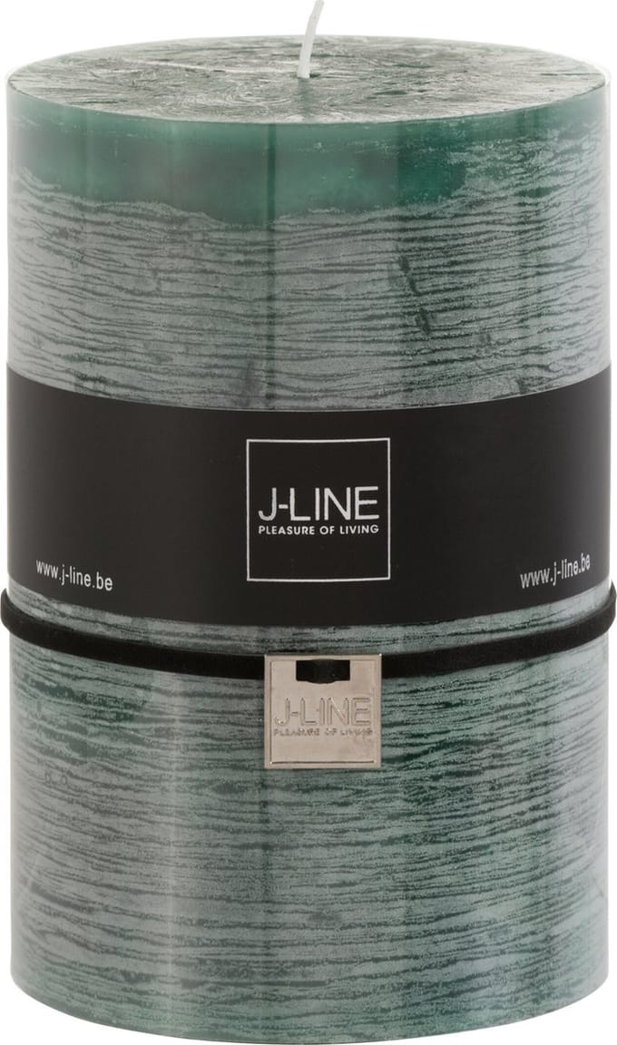J-Line cilinderkaars - donkergroen - XL - 95U - 6 stuks