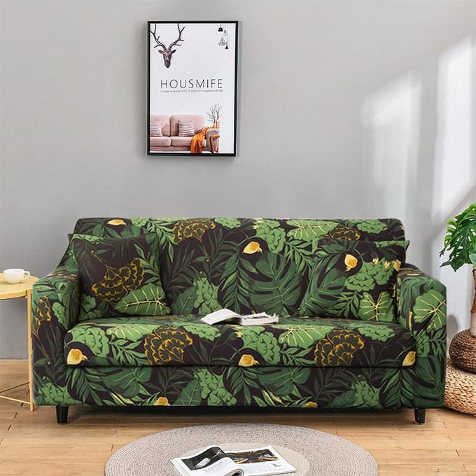 Elastische Sofa Hoes Spandex Polyester Stofdicht Stretch Sofa Overtrekken Voor Woonkamer Bank Stoel Beschermer 1-Seat 90-140cm