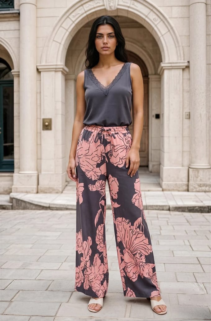MI PIACE - Travel Top Kant Uni 2129 Dark Grey - Maat : S