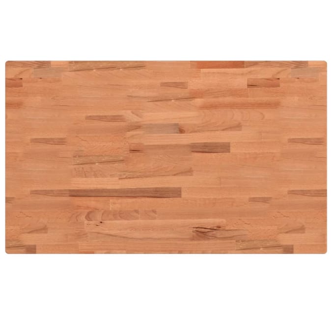 vidaXL - Wastafelblad - 100x60x4 - cm - massief - beukenhout